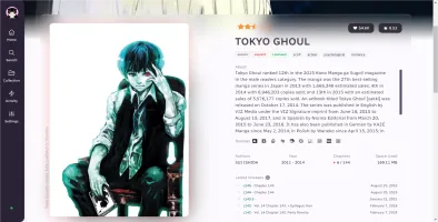 Rich metadata display for manga titles