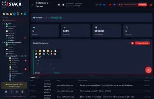 Docker container management with full lifecycle controls