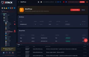 WolfFlow visual workflow automation editor