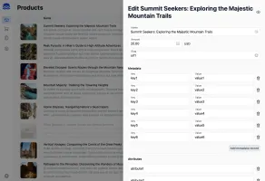 Admin panel - Product edit form