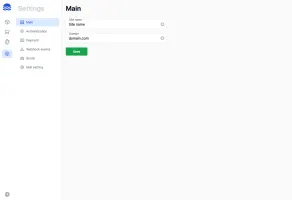Admin panel - Settings page