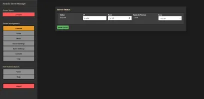 Factorio Server Manager - Server controls interface