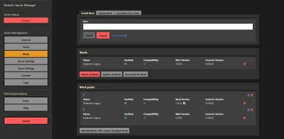 Factorio Server Manager - Mods management
