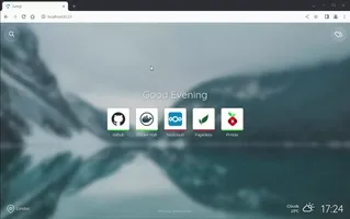 Jump startpage showing the site list and header