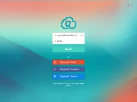 Login screen