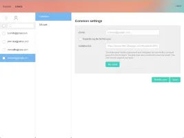 Admin panel: users list