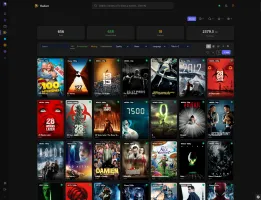 Movies library page backed by Radarr