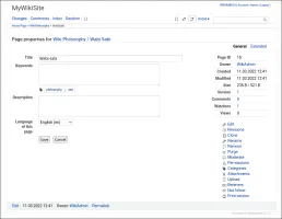 General page properties