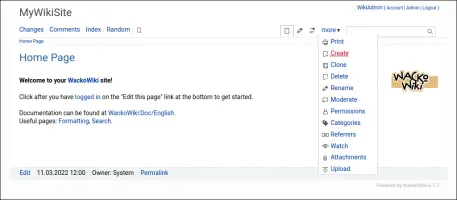 Logged in view with page handlers
