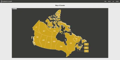 Canadian map view