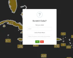 Example pop-up for marking a location