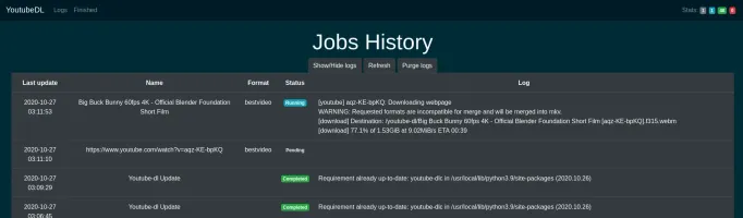 youtube-dl-server screenshot 2