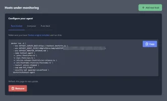 Add new host dialog