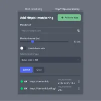 HTTP/HTTPS monitor setup