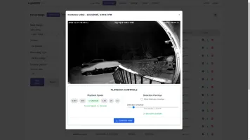 Recording playback with video player modal