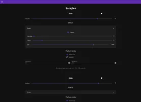 Sample section in dark mode