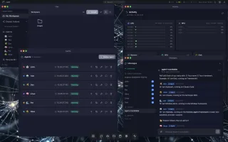 Six agents on different frameworks chatting in a shared taOS channel