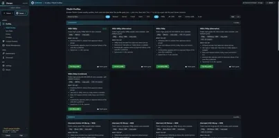 Clonarr web UI preview showing the visual interface for managing TRaSH Guides profiles