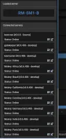 Servers view showing linked Dockwatch instances