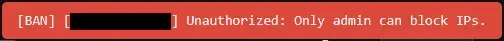 Security/admin message display