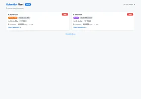 GolemBot fleet dashboard aggregating multiple running bots