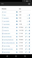 Mobile file list view