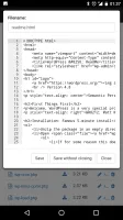 Mobile file editing view