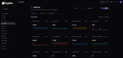 Performance and metrics dashboard