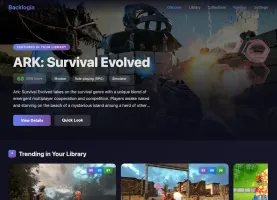 Discover section with curated game recommendations