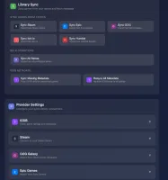 Settings page with store connections