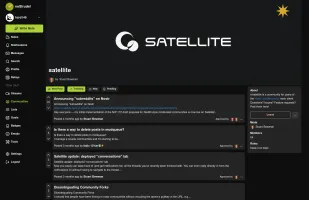 Community view showing nostr feeds