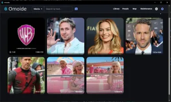 Library grid view showing photo thumbnails