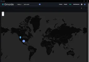 Map view displaying photos with GPS locations