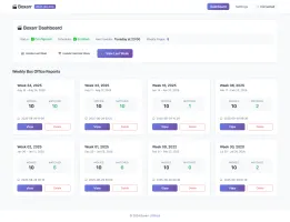 Dashboard view showing box office top 10 with Radarr status
