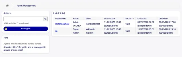 OTOBO screenshot 1