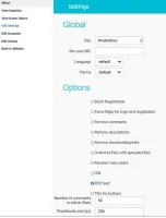 Settings panel with theme selection