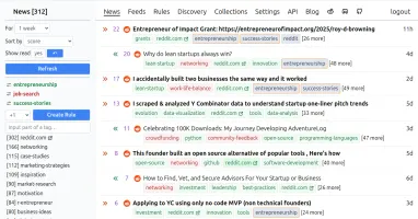 News filtering example from documentation