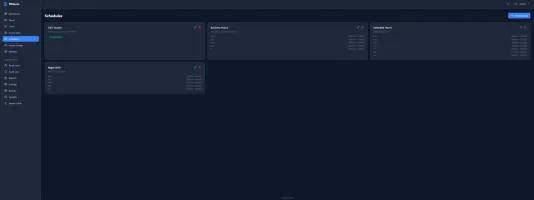 Schedules configuration with time windows