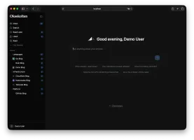 Home screen (dark mode)