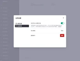 Application settings panel