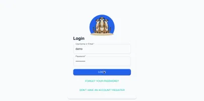 Meerkat CRM demo UI showing contact management interface