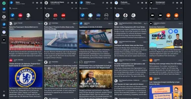 Deck view showing multiple feed columns