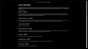 Search interface