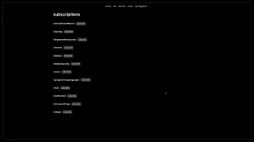 Subscriptions page