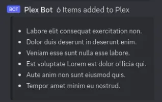 List embed format showing multiple media items