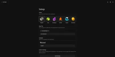 Iso settings screen