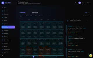 Calendar view with upcoming releases