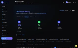 Download and import history timeline