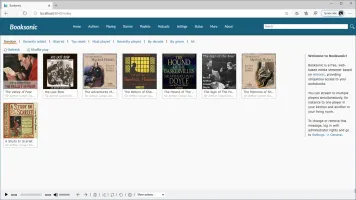 Booksonic Air web interface showing audiobook library