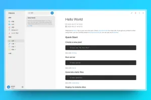 Hexon home screen showing the web interface
